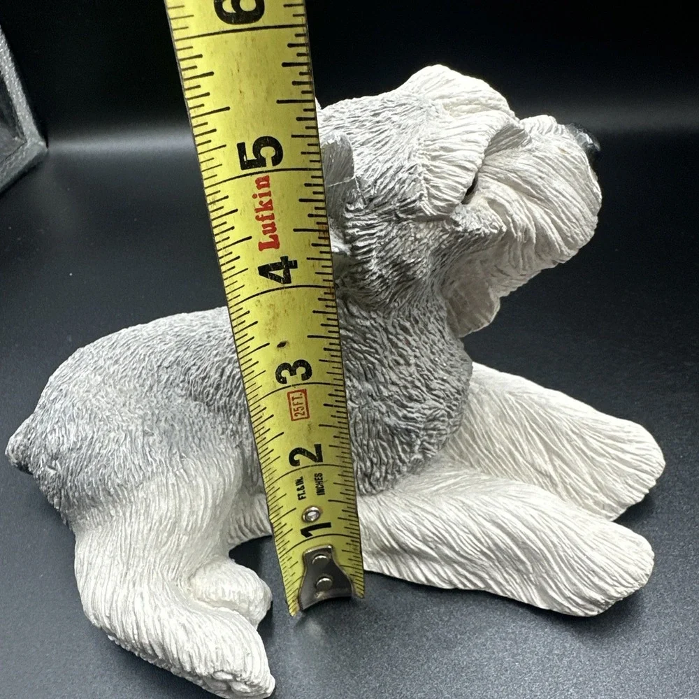 VTG 1989 Animal Classics Schnauzer Resin Figurine 8x5x5 Gray Dog Statue USA‎